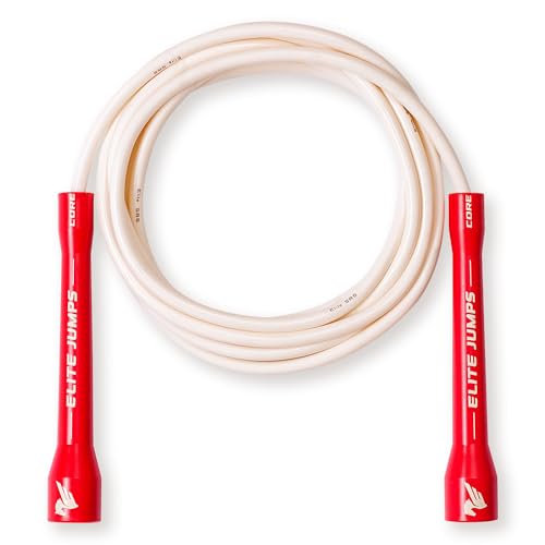 Elite Jumps Core Jump Rope - Indoor/outdoor adjustable jump rope for Training and Fitness - 6mm PVC Skip Rope for Fitness...