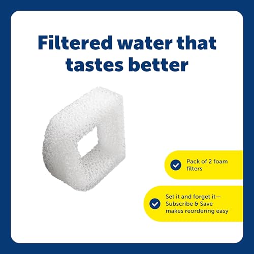 PetSafe Drinkwell Replacement Foam Filters - Improves Water Cleanliness - Protects Pump - Catches Hair & Debris - Compatib...