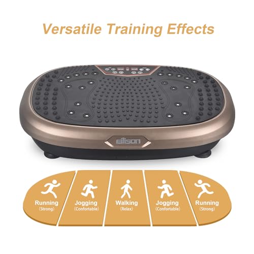 EILISON FitMaxx 3D XL Vibration Plate Exercise Machine - Whole Body Workout Vibration Platform w/Loop Bands - Lymphatic Dr...