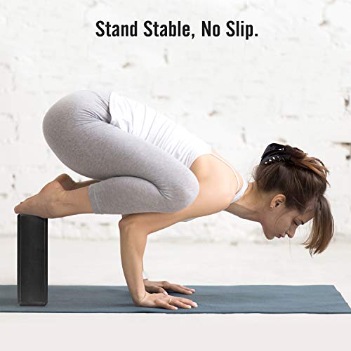 MoKo Thin Yoga Blocks 2 Pack, 9" x 6" x 3" High Density EVA Foam Yoga Block Exercise Bricks, Eco Friendly & Lightweight, I...