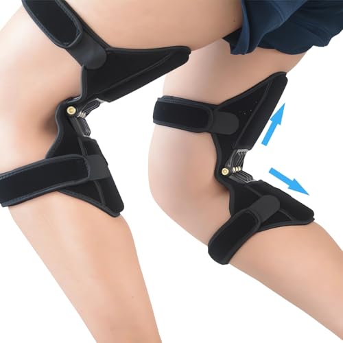 Professional Knee Brace with Triple Spring Support - Enhanced Stabilizer for Squats, Climbing & Active Support | Carbon St...
