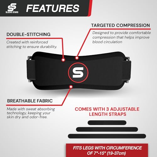 Sleeve Stars Swedish Brand Patellar Tendon Support Strap for Women & Men Effective Osgood Schlatter Knee Brace Youth & Kid...