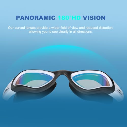 EXP VISION Adult Swim Goggles, Anti Fog Swimming Goggles Women Men No Leaking Triathlon Water Goggles