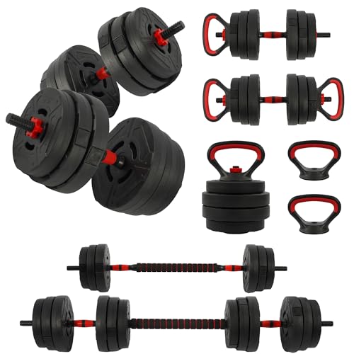 Fitvids Adjustable Dumbbell Set with Connector, 60 LBS Set, 4 in 1