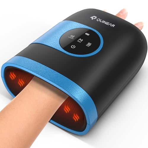 QUINEAR Hand Massager - Cordless Hand Massager with Heat and Compression for Arthritis, Carpal Tunnel and Stiff Joints - G...