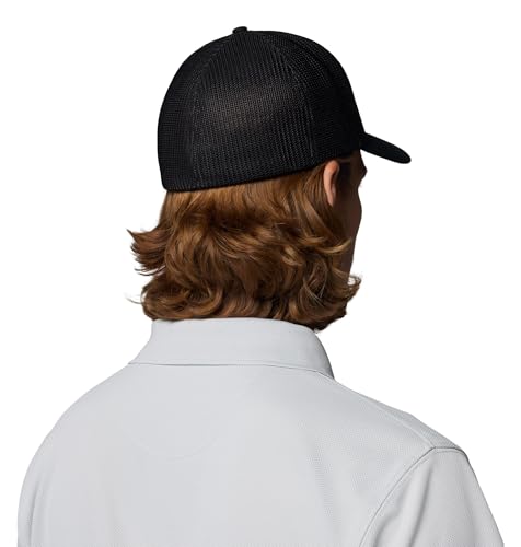 Columbia Unisex Mesh Ball Cap, Black/White, L/XL