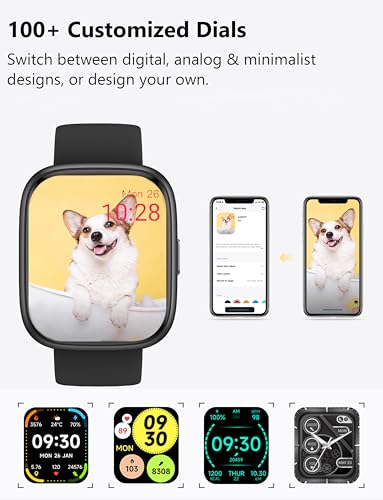 LODIMEKE 2025 Upgraded Smart Watch with Alexa, 1.83" Touchscreen Smartwatch, IP68 Waterproof, Heart Rate SpO2 Sleep Stress...