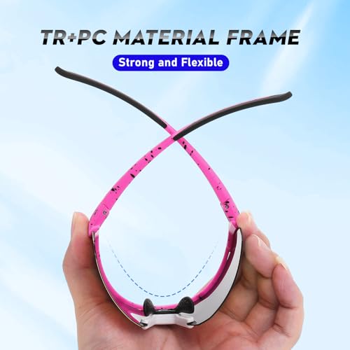 HNJOKE Sports Polarized Sunglasses, UV 400 Protection Sun Glasses Women, Mens Glasses for Cycling Biking Running