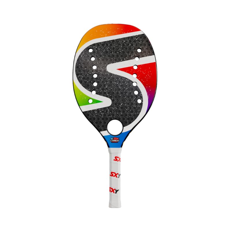 SXY S Paddle GT Beach Tennis Paddle – 3K Carbon Frame, Super Soft EVA Core, MegaGrit Finish – Lightweight & High-Performan...
