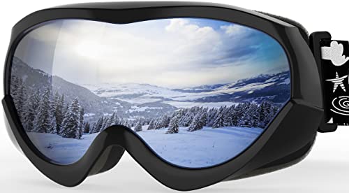 OutdoorMaster Kids Ski Goggles - Helmet Compatible Snow Goggles for Boys & Girls with 100% UV Protection