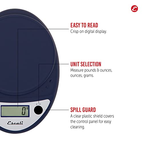 Escali Primo Digital Food Scale Multi-Functional Kitchen Scale and Baking Scale for Precise Weight Measuring and Portion C...