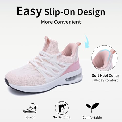 Autper Womens Running Tennis Shoes Comfortable Slip-on Walking Athletic Fashion Sneakers for Jogging Gym Workout Size 5.5-11