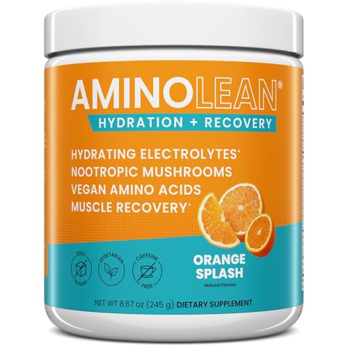 AminoLean Recovery + Hydration – Electrolytes Powder & BCAA Amino Acids for Instant Hydration & Post-Workout Recovery – No...