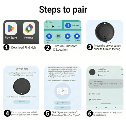 GPS Tracker for Vehicles - Car GPS Tracker Device, Real-Time Mini Vehicle Tracker, No Subscription & No SIM Card Required,...