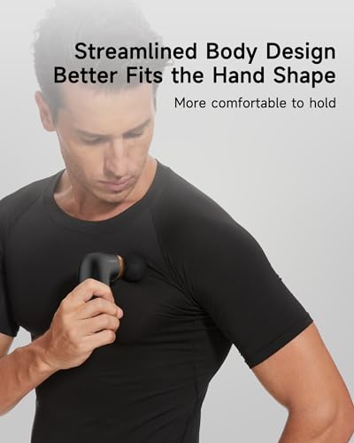 HEYCHY A1 Super Mini Massage Gun, Percussion Deep Tissues Muscle Massager, Travel Massage Gun, Compact Sports Massager, Po...