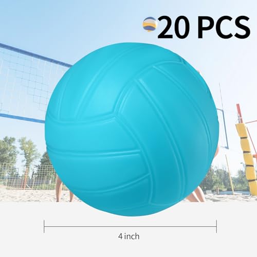 SMAODSGN 20 PCS 4 Inch Mini Volleyball Balls Miniature Volleyballs Roundnet Game Replacement Balls Little Volleyball Gifts...