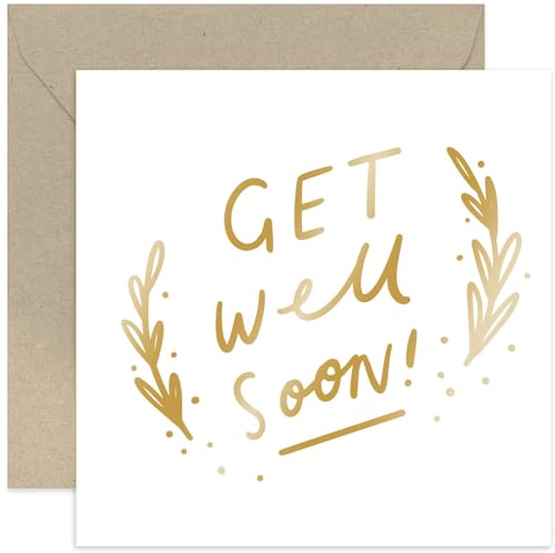 Old English Co. Get Well Soon Card for Women and Men - Operation Recovery Card for Him and Her - Feel Better Thinking of Y...