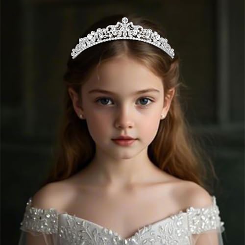 CIEHER Wedding Tiara Crowns for Women Rhinestone Princess Crown Bridal Headpiece for Flower Girl, Bride Hair Accessories f...