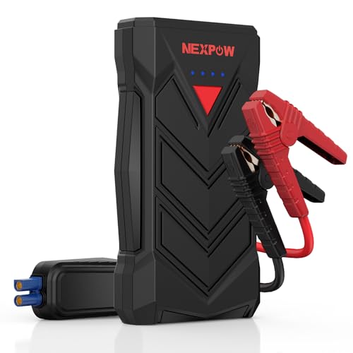 NEXPOW Battery Jumper Starter Portable,12V Car Battery Jump Starter Power Pack with USB Quick Charge (Up to 7L Gas or 5.5L...