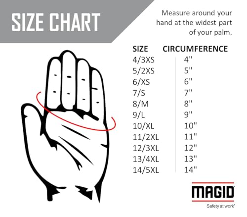 MAGID ANSI A1 T-REX Rebel Series TRX800 Impact Gloves, 1 Pairs, Size 12/3XL (TRX800)