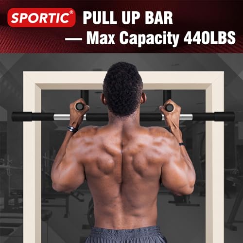 Pull Up Bar for Doorway, Upgrade Chin up Bar for Doorway Without Screws, Portable Strength Training Door Frame Pull-up Bar...