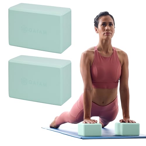 Gaiam Yoga Block - Supportive Latex-Free Eva Foam - Soft Non-Slip Surface with Beveled Edges for Yoga, Pilates, Meditation...