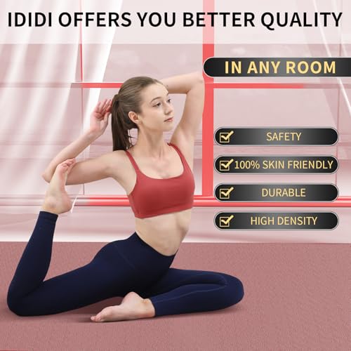 Large Yoga Mat (6'x 4') - Extra Long and Wide Workout Mat for Men and Women,Non-Slip POE 0.32''/0.4'' Thick Fitness Mat, E...