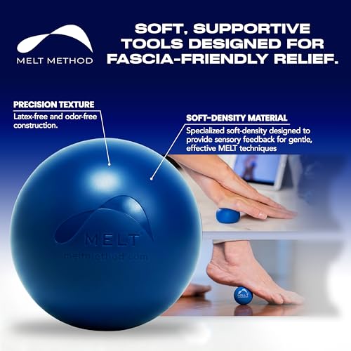 MELT Method Hand & Foot Therapy Ball Kit w/ Sensory FasciaPoint - Therapy Massage Ball Set and Massage Roller for Plantar ...