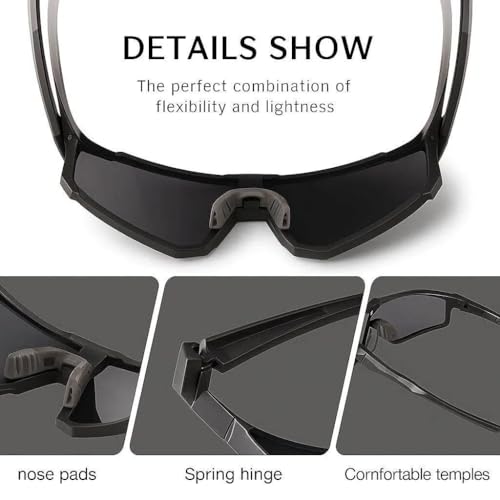 Tsctswk Polarized Sports Sunglasses Men Women, Outdoors UV Protection Sun glasses,Cycling Fishing Baseball Running Sunglasses