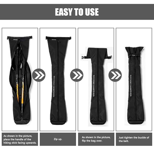 Chris.W Portable Trekking Pole Carrying Bag Storage Bag Pouch with Zipper for Walking Stick Hiking Poles Travel Case