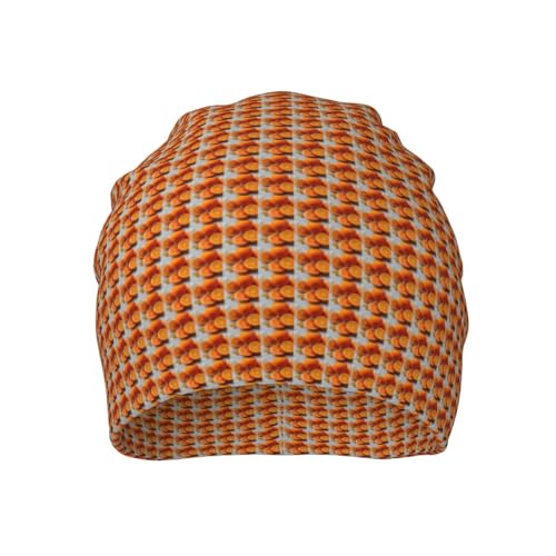 sackhg Fresh Orange Fruit Print Winter Beanie Hat Men Women Soft Lightweight Thermal Cap for Outdoor Skiing Wear