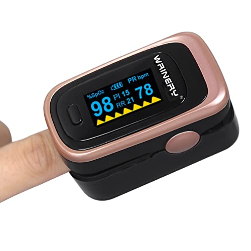 Oxygen Saturation Monitor, Wrinery Premium Pulse Oximeter Fingertip, Oxygen Monitor, O2 Saturation Monitor, OLED Portable ...