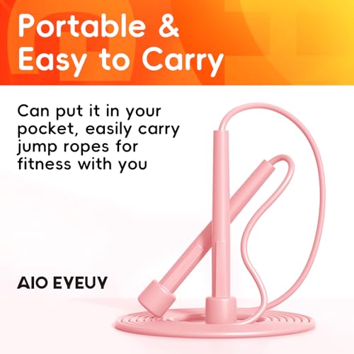 5 Pack Adjustable Jump Rope for Fitness and Exercise,Lightweight PVC Skipping Rope for Men,Women and Kids-Tangle-Free for ...