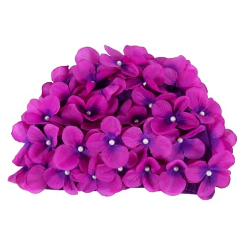 Didiseaon Swim Cap Petal Shower Cap for Women Girls Three-Dimensional Floral Petal Stylish Bathing Hat Retro Handmade Swim...
