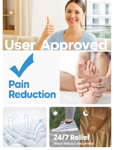 Habioer Bunion Corrector for Women & Men, Breathable Toe Straightener for the Thumb and Little Toe, Comfortable & Adjustab...