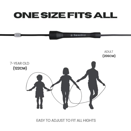 Swissskip Speed Jump Rope by Dayan Kolev, 5mm PVC Skipping Rope, Great for Beginners and Advanced Athlets, Designed for Fi...