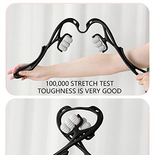 HaSeftni Neck Massager, Upgrade 6 Balls Massage Point Roller Massager for Pain Relief Handheld Tool Suitable Legs Waist an...