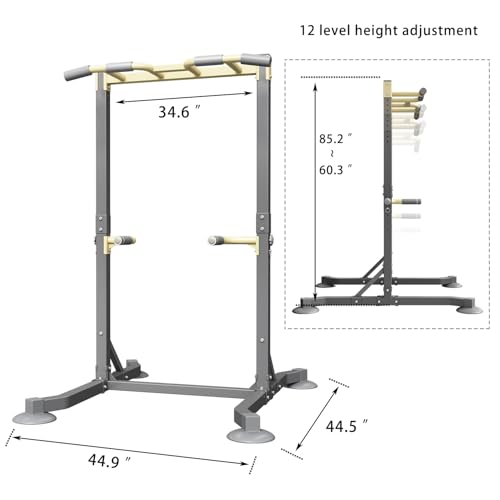 DONIUZ Multi-function Pull Up Station, Portable Workout Equipment with Pull Up Bar and Dip Station for Home Gym, Support 6...