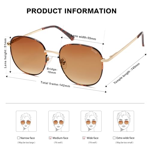 SOJOS Classic Trendy Square Sunglasses for Women Men Cute Big Frame Gold Shades SJ1137