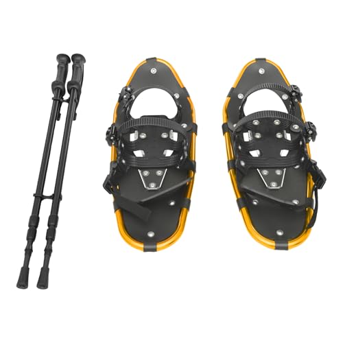 Winter Snowshoe Set, Inch Snow Shoe Adjuatable Trekking Poles and Carrying Bag Sets, Lightweight Aluminum Snowshoes Sport ...