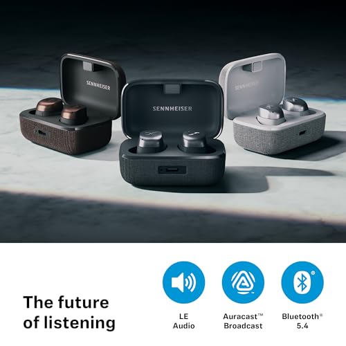 Sennheiser Momentum True Wireless 4 Smart Earbuds with Bluetooth 5.4, Crystal-Clear Sound, Comfortable Design, 30-Hour Bat...