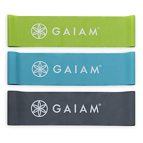 Gaiam Restore Loop Band Kit,Set of 3, Light, Medium,Heavy Lower Body Loop Resistance Bands for Legs and Booty Exercises & ...