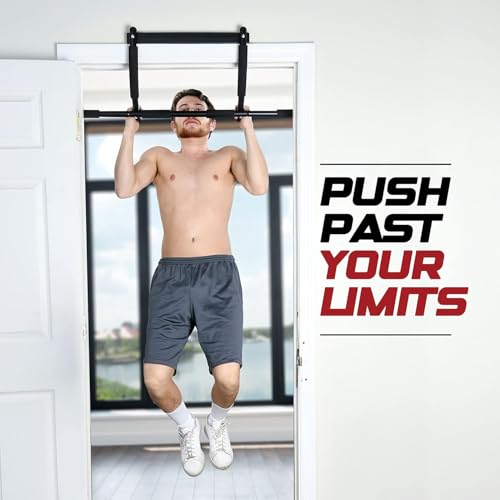 WeePro Pull Up Bar for Doorway – Heavy Duty Chin Up Bar with Multi-Grip Handles, No Screws Required, Supports Up to 300 lb...