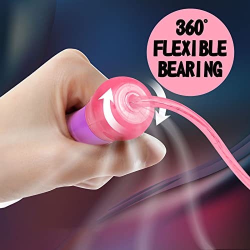 Led Jump Rope for Girls Kids -Glowing Jump Ropes Flashing Colorful Exercise Skipping rope Light Up Luminous Adjustable Ski...