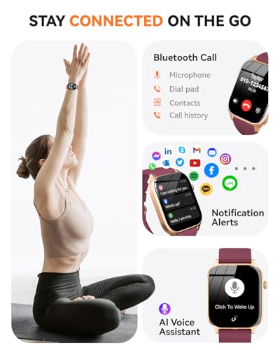 Smart Watches for Women Men, Fitness Tracker Watch with 110 Sports Modes, Step Counter/Sleep Monitor/Pedometer, IP68 Water...