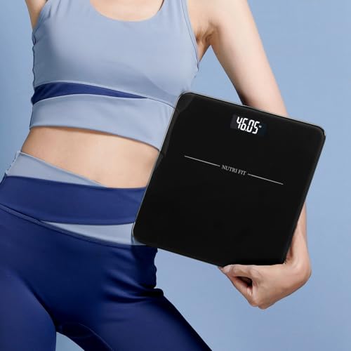NUTRI FIT Digital Bathroom Scale for Body Weight Loss Watchers Electri Scales, 50g/0.1lb Discrepancy, Clear Backlit LCD Di...