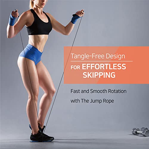 Exercise Jump Rope for Cardio, Boxing, CrossFit - Adjustable Skipping Rope for Men and Women, Lightweight, Tangle Free, Ma...