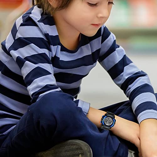 Kids Watch,Boys Watch for 3-15 Year Old Boys,Digital Sport Outdoor Multifunctional Chronograph LED 50 M Waterproof Alarm C...