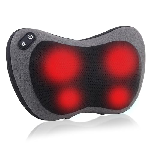 APXPF Shiatsu Neck and Back Massager with Heat - Deep Tissue Massage Pillow for Neck, Back & Shoulders Pain Relief, Ergono...