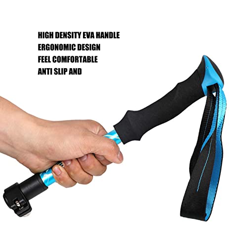 Topyond Outdoor Hiking Poles, Telescopic Collapsible Aluminium Alloy Walking Stick, Multifunctional Unisex Hiking Equipmen...